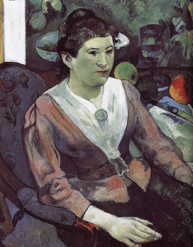 Paul Gauguin Cezanne s still life paintings in the background of portraits of women oil painting image